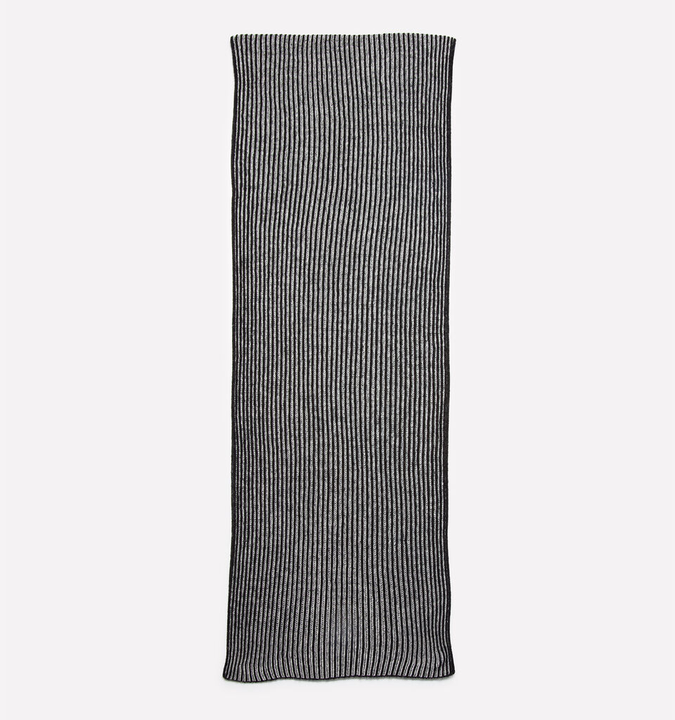 Black knit scarf - null - Gray | Sisley image number 1
